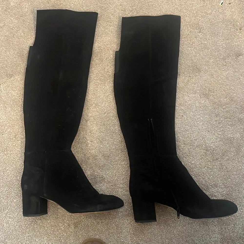 Black suede leather over the knee boots - halogen - 9.5 - Picture 7 of 7